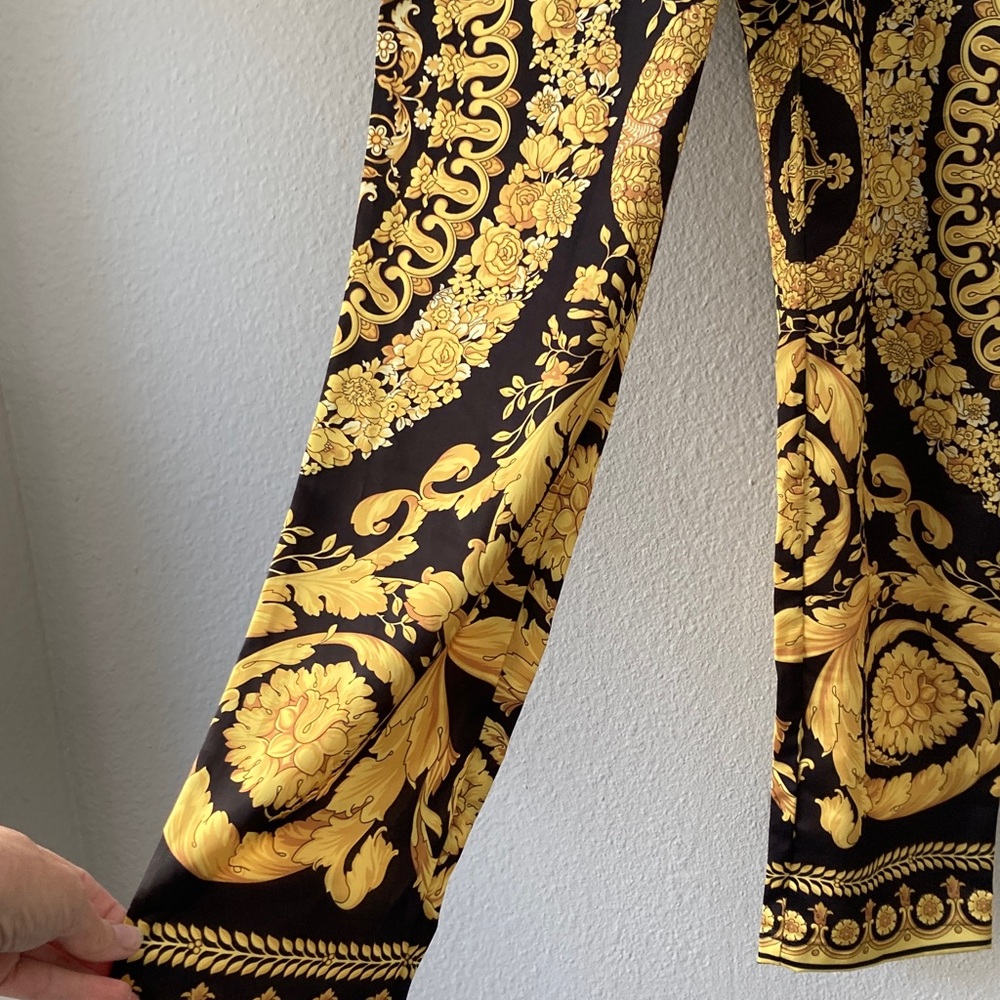 Versace Gold and Black Print Lounge Pants S - Picture 4 of 8